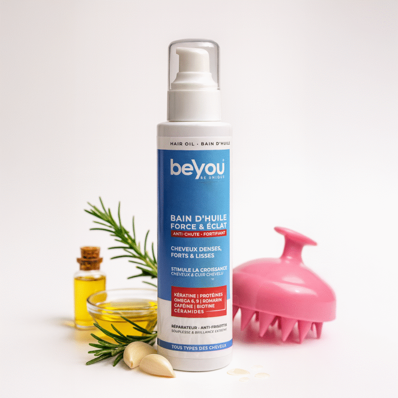 BAIN D'HUILE + BROSSE DE MASSAGE : ANTI CHUTE • FORTIFIANT • RÉPARATEUR - 150 ml – Image 2